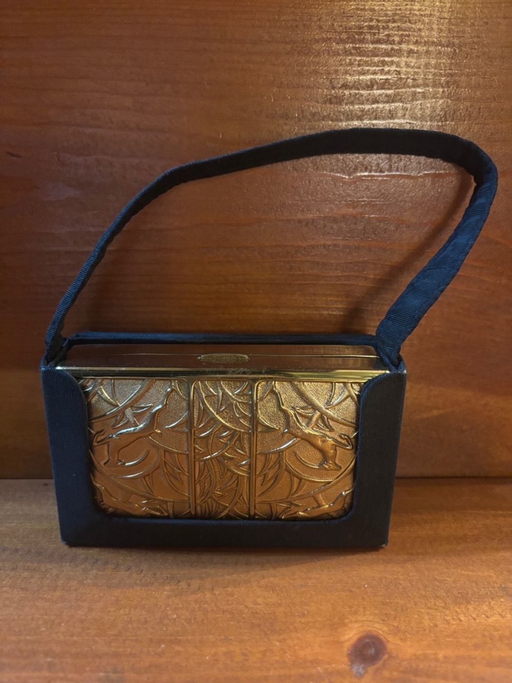 Vintage Elgin American Gold Compact with Case